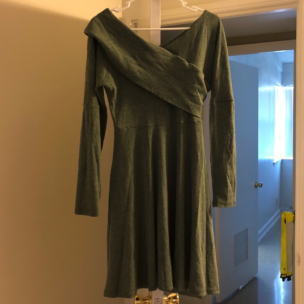 Green Off Shoulder Dress